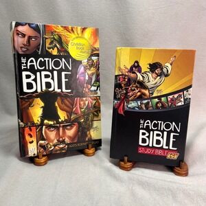 The Action Bible Bundle Study Bible Comic Storybook Graphic Illustrated Cariello
